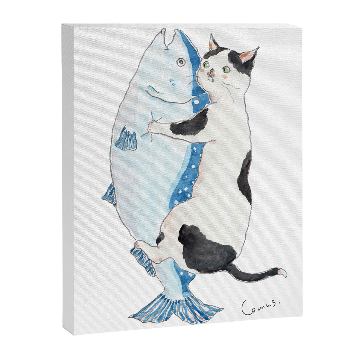 salmon cat Canvas Print Gallery Image 8