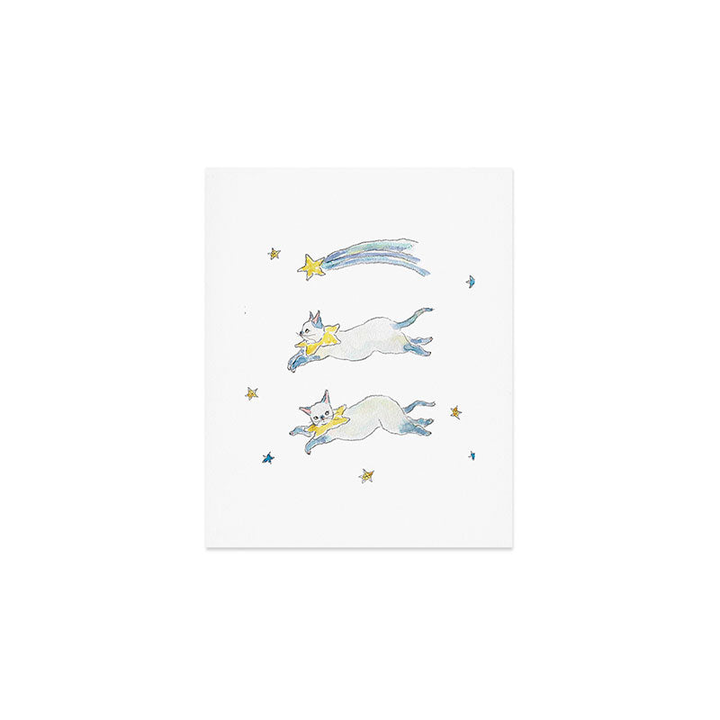Shooting star Cats Art Print Gallery Image 1
