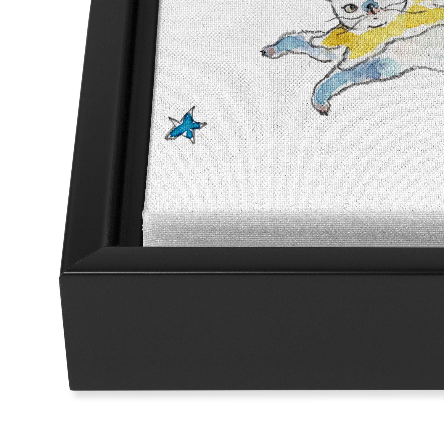 Shooting star Cats Framed Canvas Print Gallery Image 3