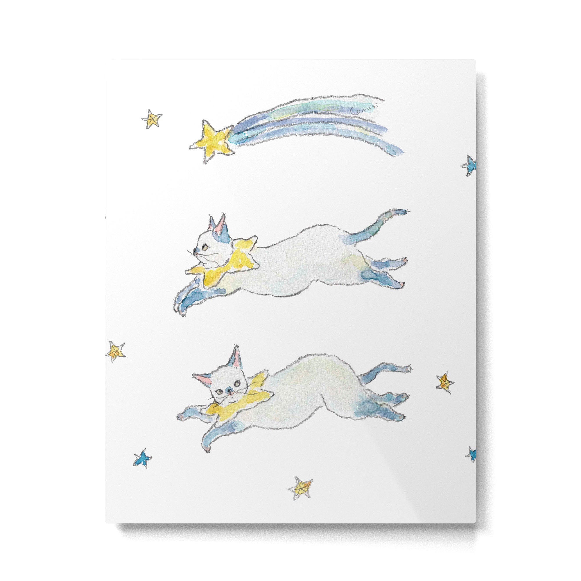 Shooting star Cats Metal Print Gallery Image 6