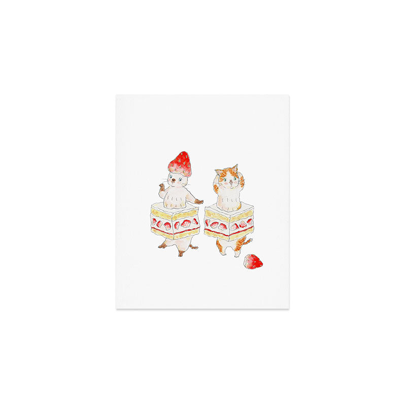 shortcake nyanco Art Print Gallery Image 1