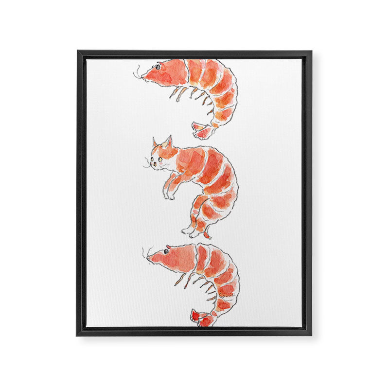 ShrimpCat Framed Canvas Print Gallery Image 8