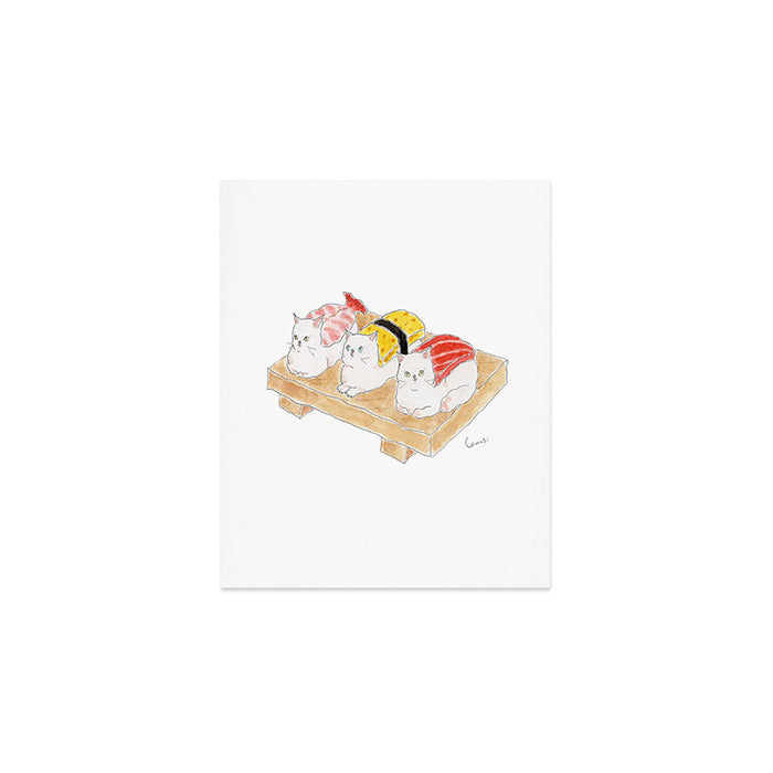 Sushi Nyanco -Sushi Cats- Art Print Gallery Image 1
