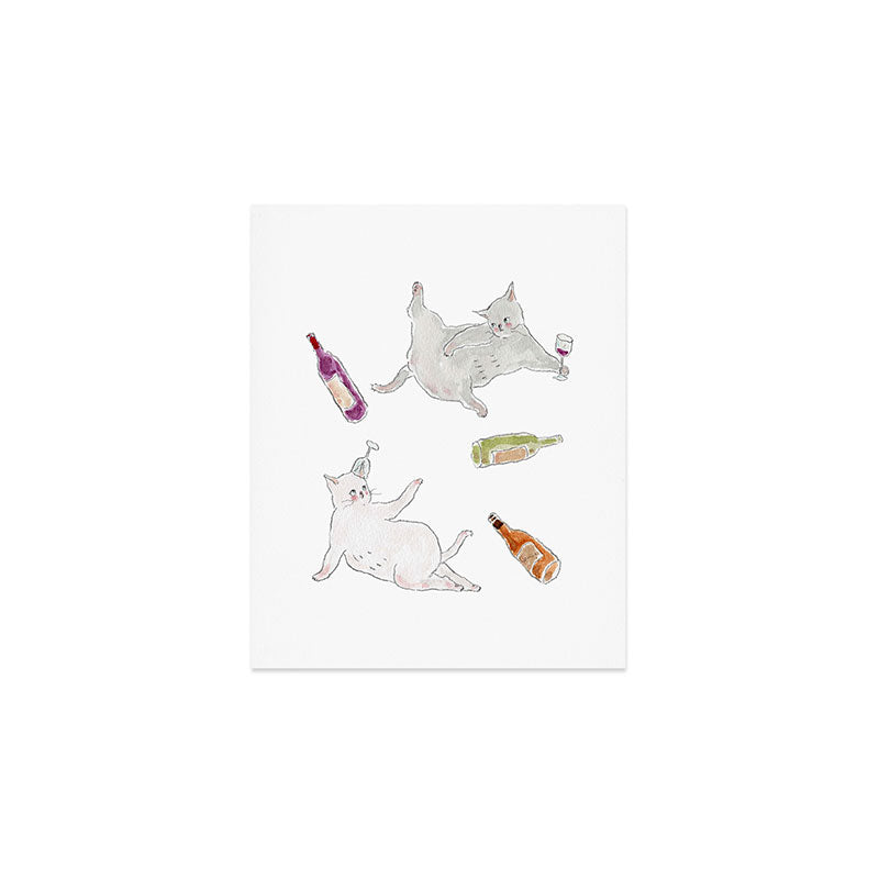 Tipsy CATS Art Print Gallery Image 1