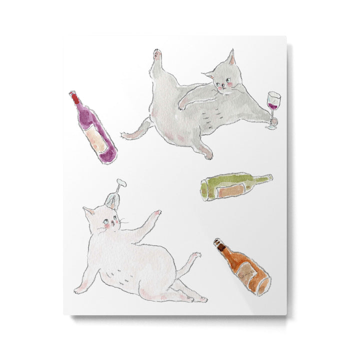 Tipsy CATS Metal Print Gallery Image 1
