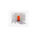 Parker Palm Springs Orange Doors with Palm Tree Shadow Art Print Gallery Image 1
