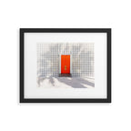 Parker Palm Springs Orange Doors with Palm Tree Shadow Framed Art Print Gallery Image 5