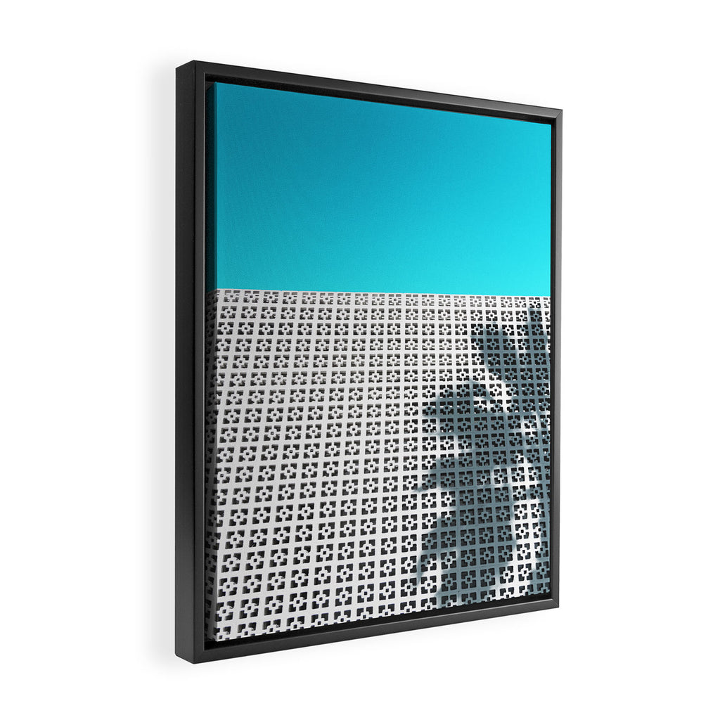 Parker Palm Springs with Palm Tree Shadow Framed Canvas Print Gallery Image 2