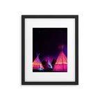 Teepees Glowing at Night Under the Stars Framed Art Print Gallery Image 5