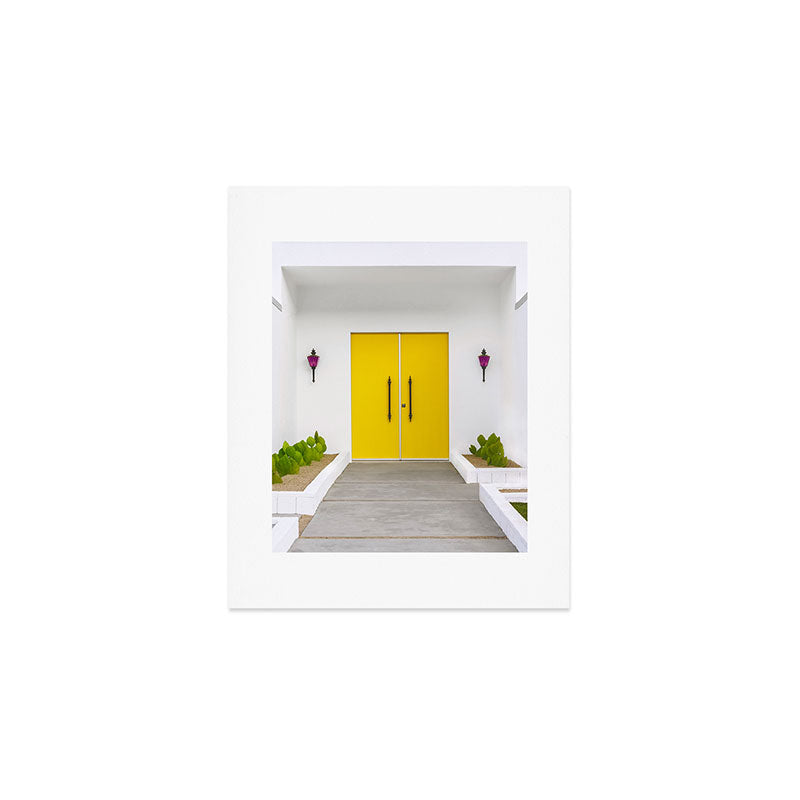 Yellow Doors on a Mid-Century Modern Home - Palm Springs Art Print Gallery Image 1