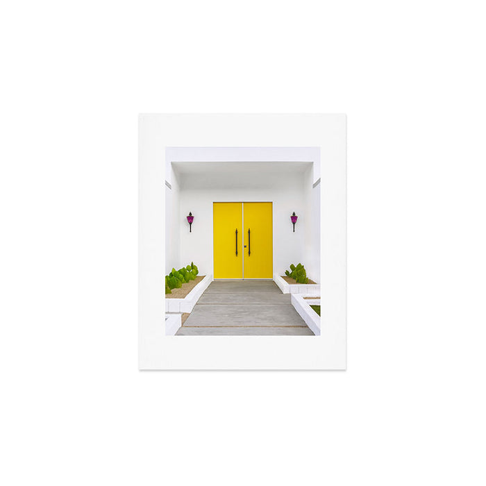 Yellow Doors on a Mid-Century Modern Home - Palm Springs Art Print Gallery Image 1