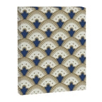 Art Deco Fan Pattern Blue and Gold Canvas Print Gallery Image 8