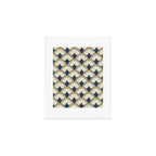 Art Deco Fan Pattern Blue and Gold Art Print Gallery Image 1