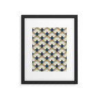 Art Deco Fan Pattern Blue and Gold Framed Art Print Gallery Image 4