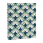 Art Deco Fan Pattern Blue/Green Canvas Print Gallery Image 8