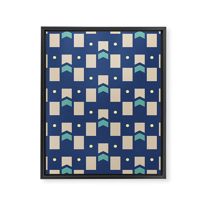 Art Deco Geometric Pattern 272 Framed Canvas Print Gallery Image 1