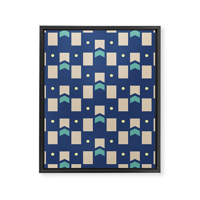 Art Deco Geometric Pattern 272 Framed Canvas Print Gallery Image 8