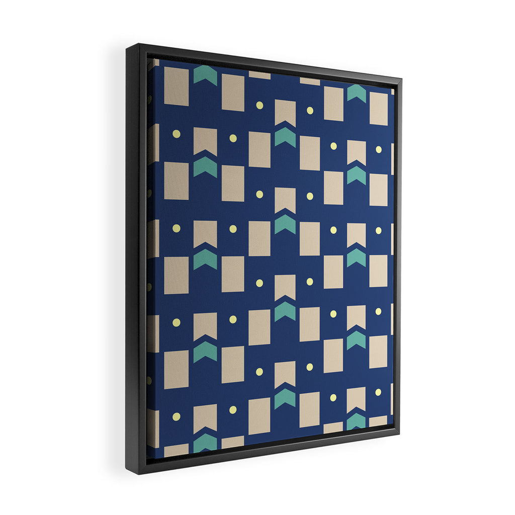 Art Deco Geometric Pattern 272 Framed Canvas Print Gallery Image 2