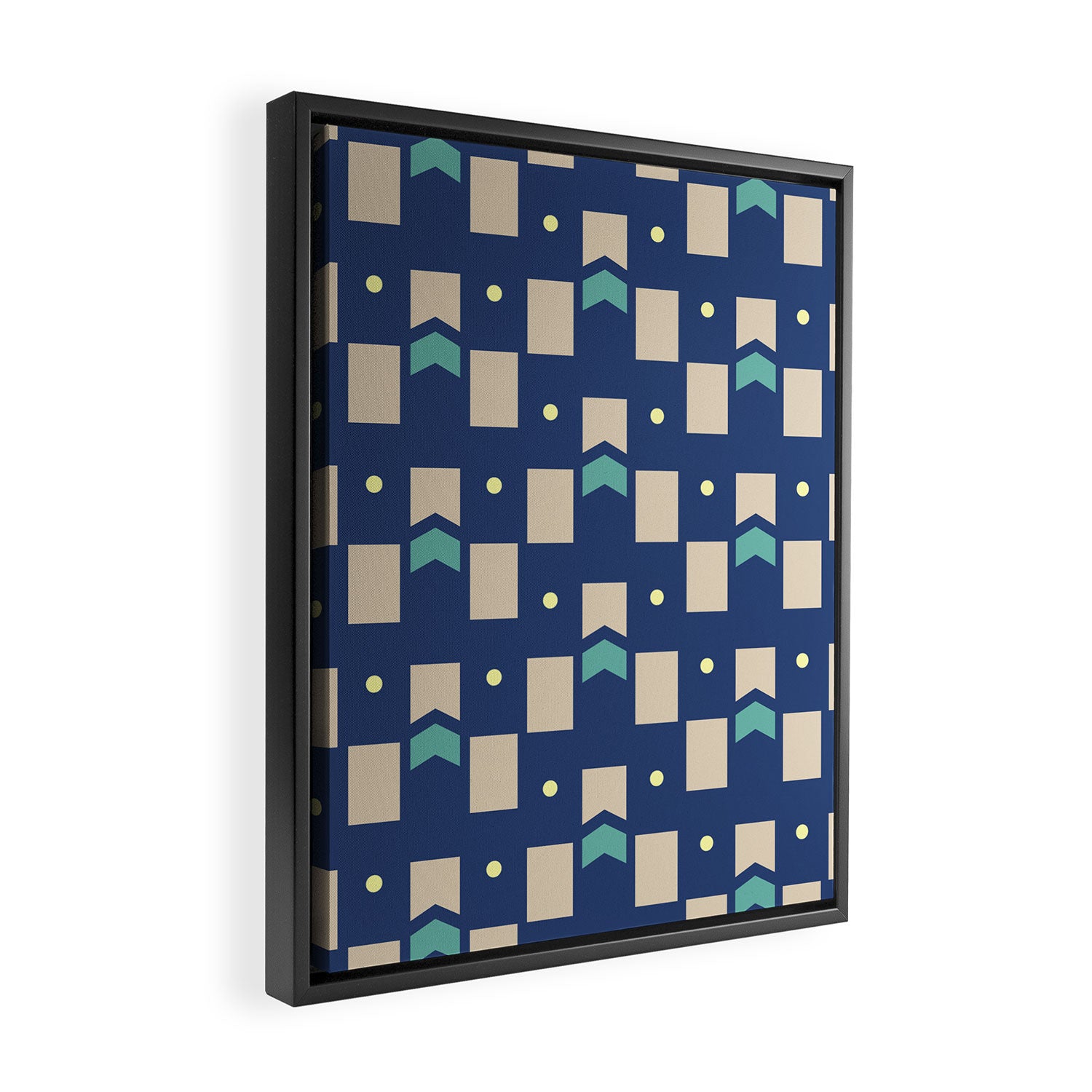 Art Deco Geometric Pattern 272 Framed Canvas Print Gallery Image 2