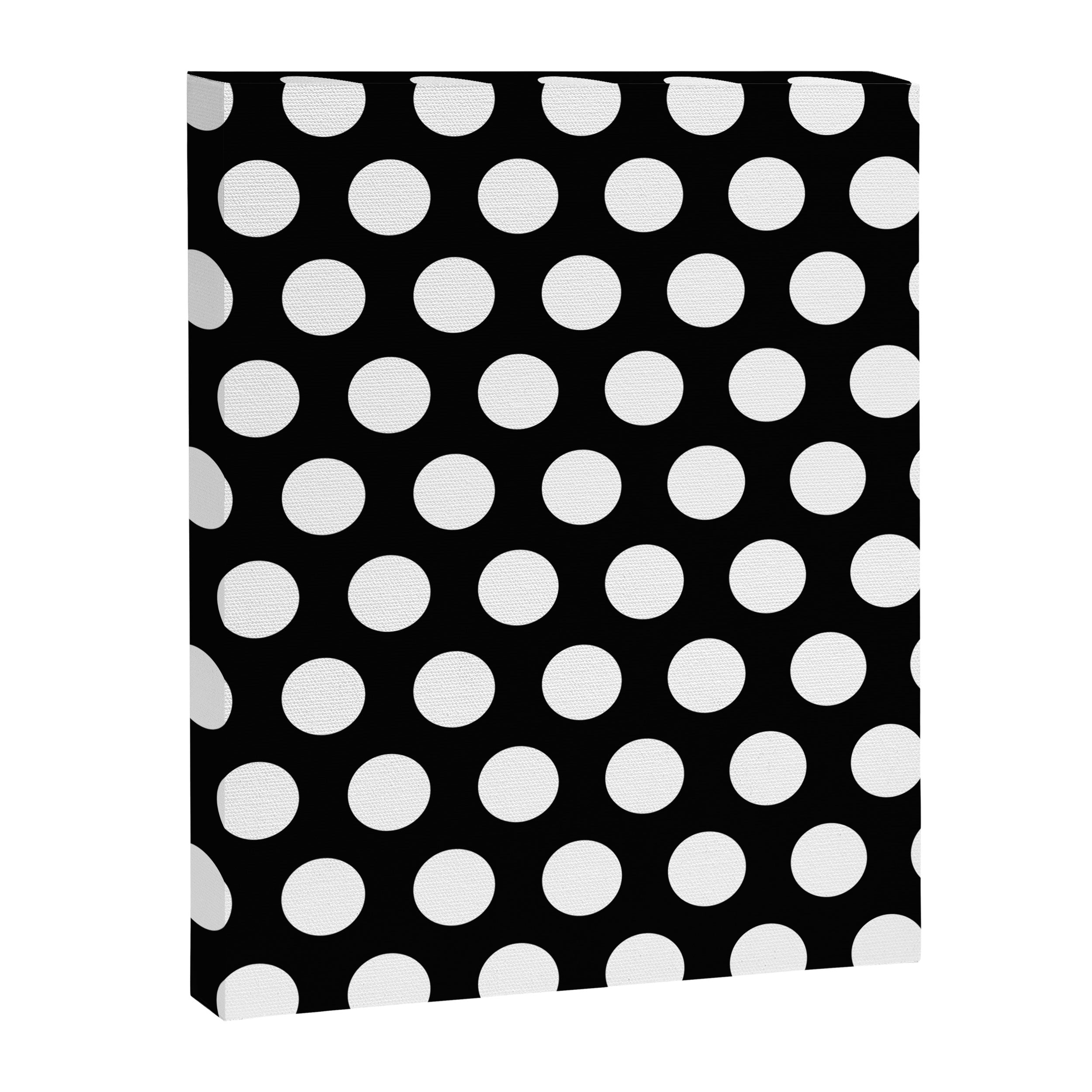 Black and White Polka Dots 772 Canvas Print Gallery Image 8