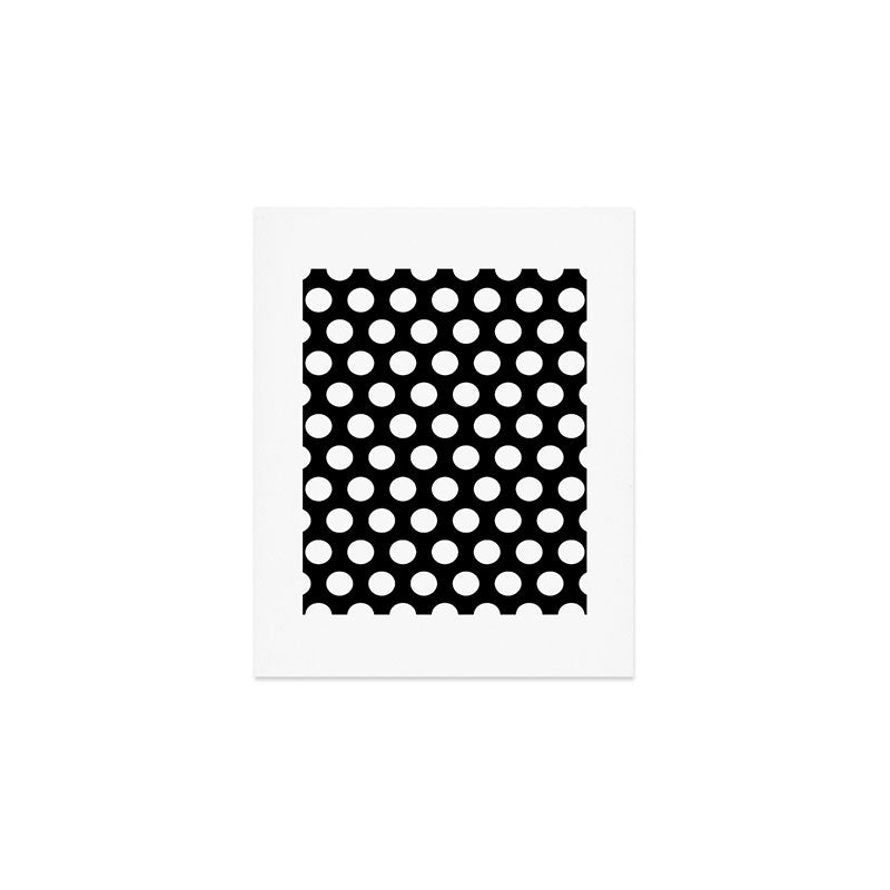 Black and White Polka Dots 772 Art Print Gallery Image 1
