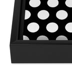 Black and White Polka Dots 772 Framed Canvas Print Gallery Image 3