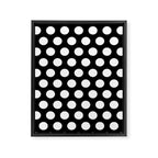 Black and White Polka Dots 772 Framed Canvas Print Gallery Image 8