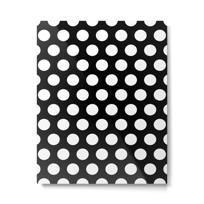 Black and White Polka Dots 772 Metal Print Gallery Image 1