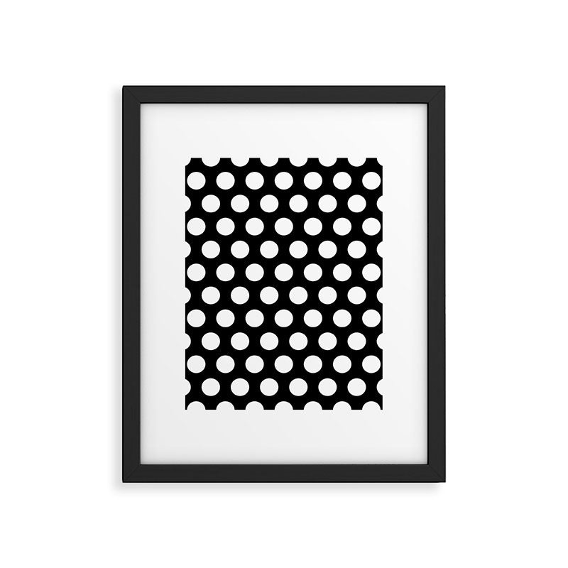 Black and White Polka Dots 772 Framed Art Print Gallery Image 6