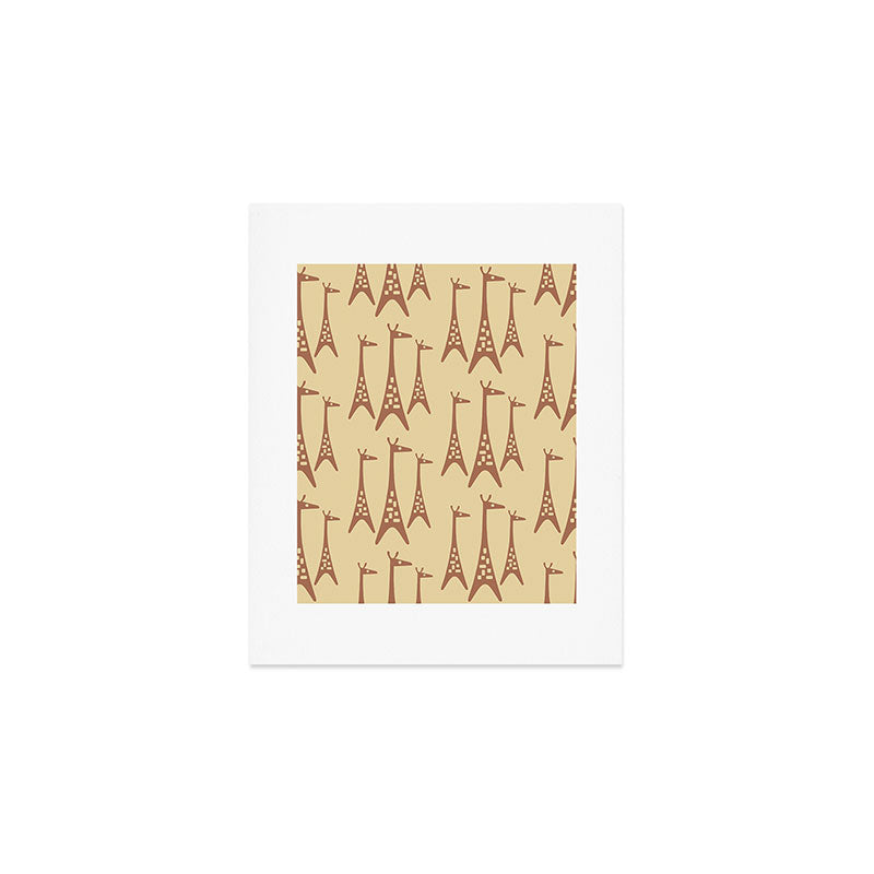 Brown and Tan Giraffe Art Print Gallery Image 1