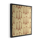 Brown and Tan Giraffe Framed Canvas Print Gallery Image 2