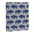 Buffalo Bison Pattern Blue and Gray Canvas Print Gallery Image 8