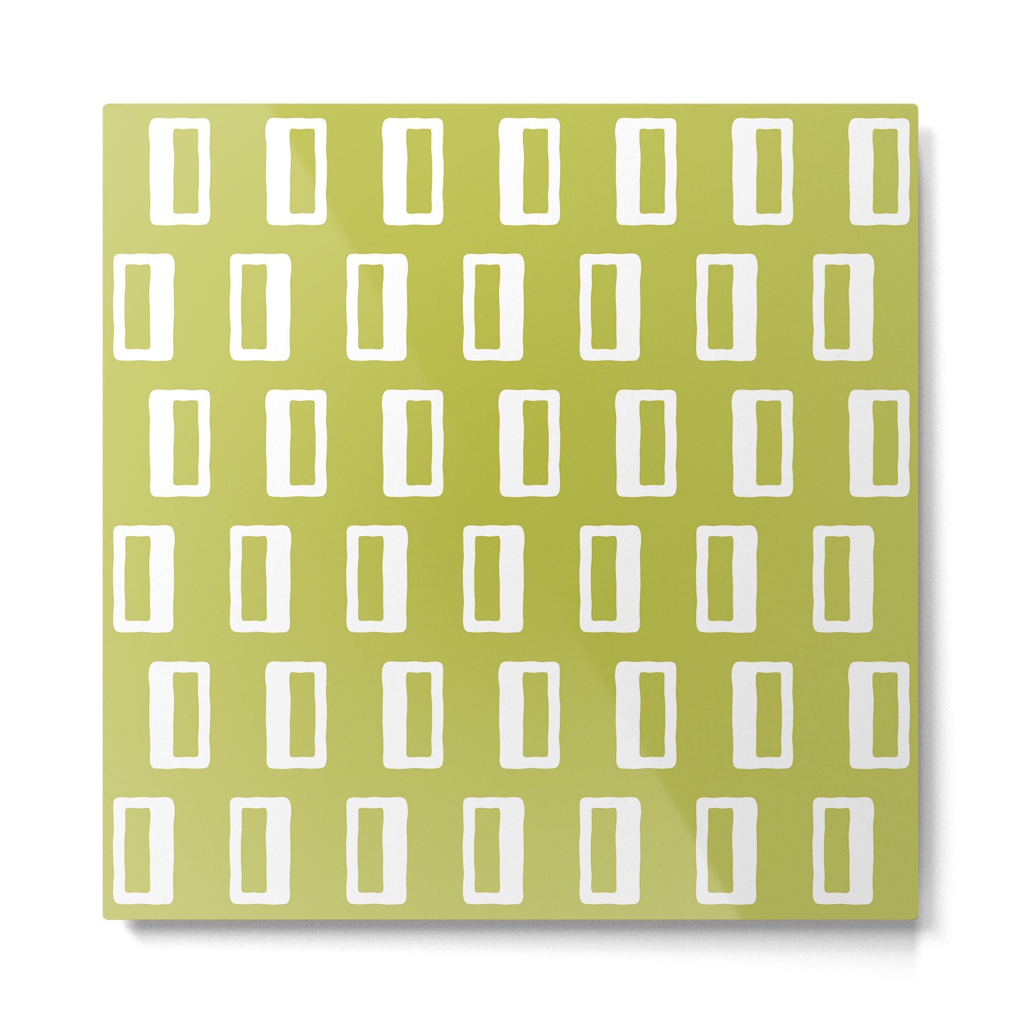 Chad Pattern Chartreuse 22 Metal Print Gallery Image 2