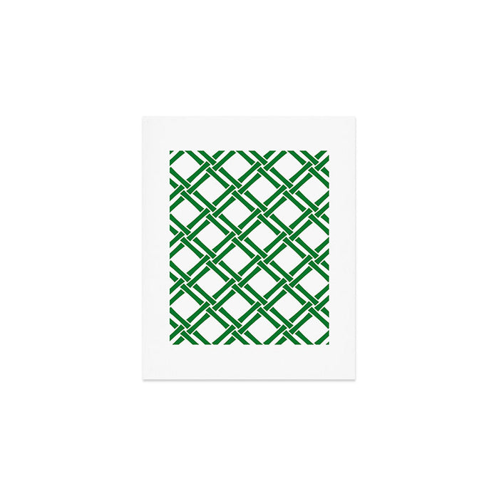 Classic Bamboo Trellis Pattern 231 Green Art Print Gallery Image 1