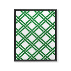 Classic Bamboo Trellis Pattern 231 Green Framed Canvas Print Gallery Image 8