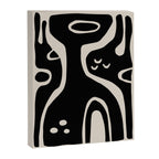 Abstract Art Black and Linen White Canvas Print Gallery Image 8