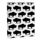 Buffalo Bison Pattern 267 Black and White Canvas Print Gallery Image 8