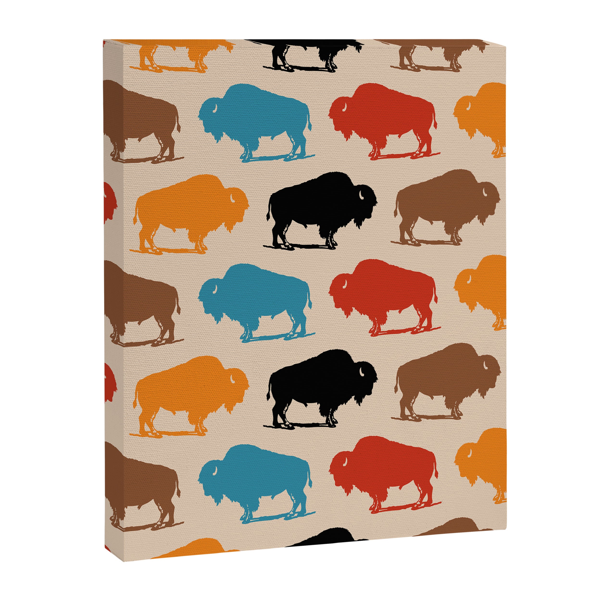 Buffalo Bison Pattern 278 Canvas Print Gallery Image 8
