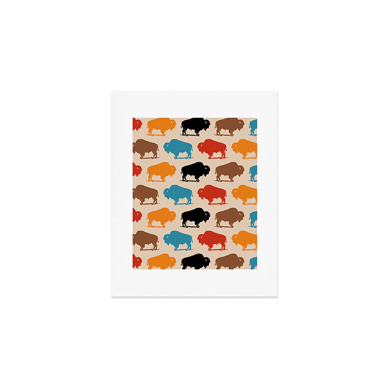 Buffalo Bison Pattern 278 Art Print Gallery Image 1