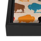 Buffalo Bison Pattern 278 Framed Canvas Print Gallery Image 3