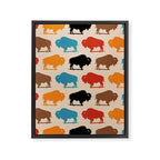 Buffalo Bison Pattern 278 Framed Canvas Print Gallery Image 8