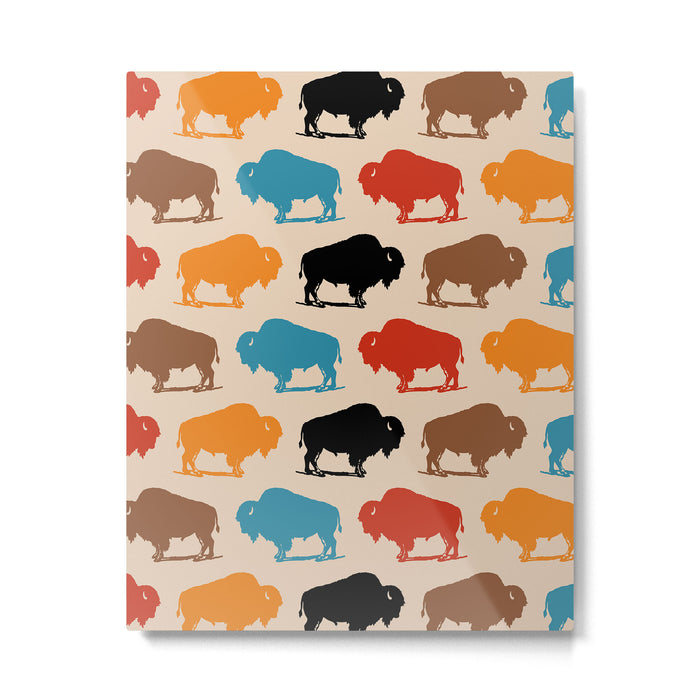Buffalo Bison Pattern 278 Metal Print Gallery Image 1