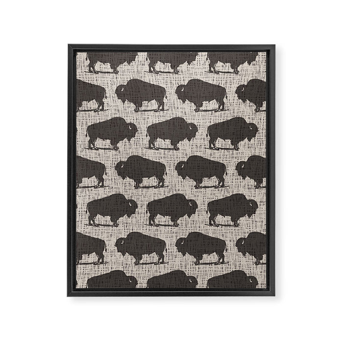 Buffalo Pattern 272 Framed Canvas Print Gallery Image 1