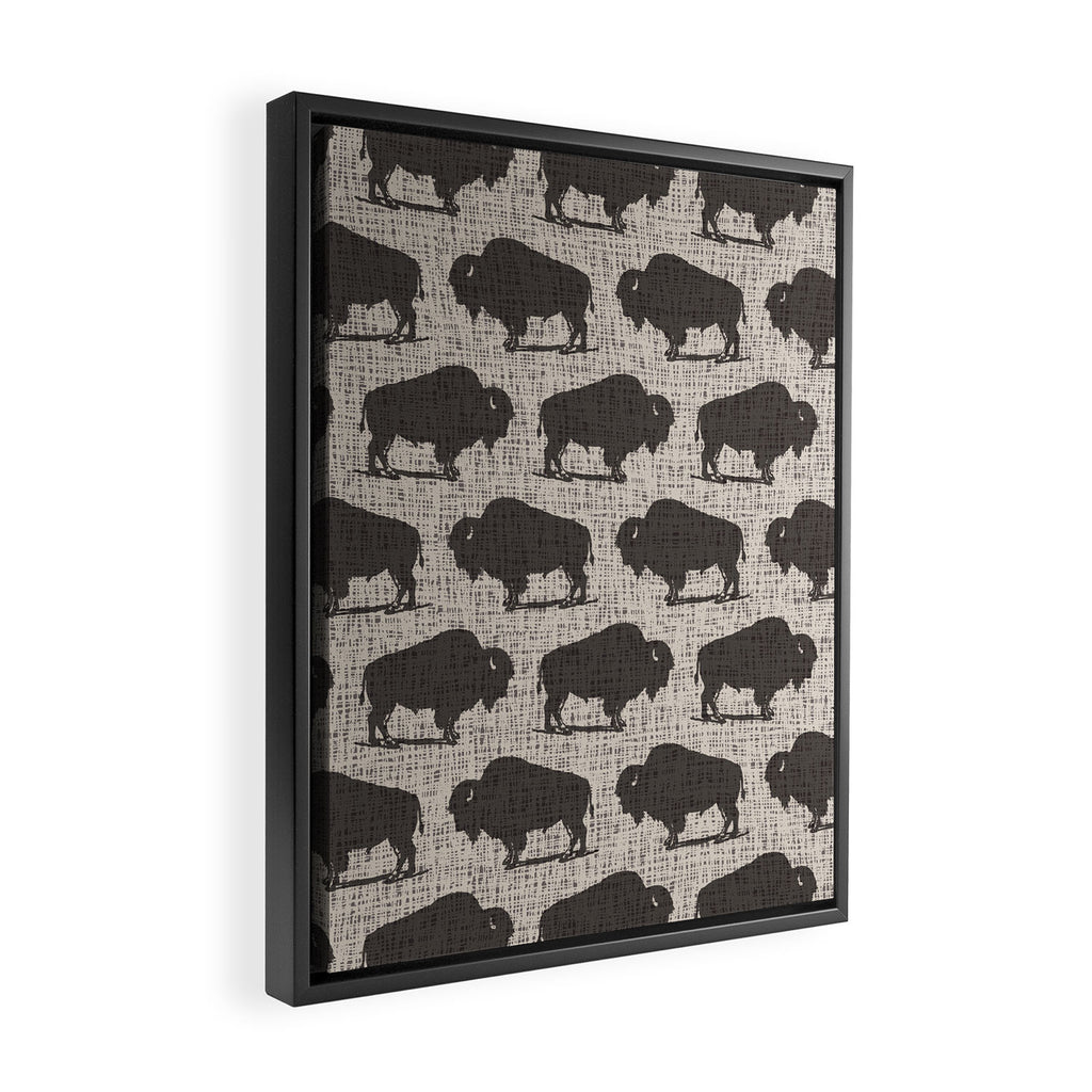 Buffalo Pattern 272 Framed Canvas Print Gallery Image 2