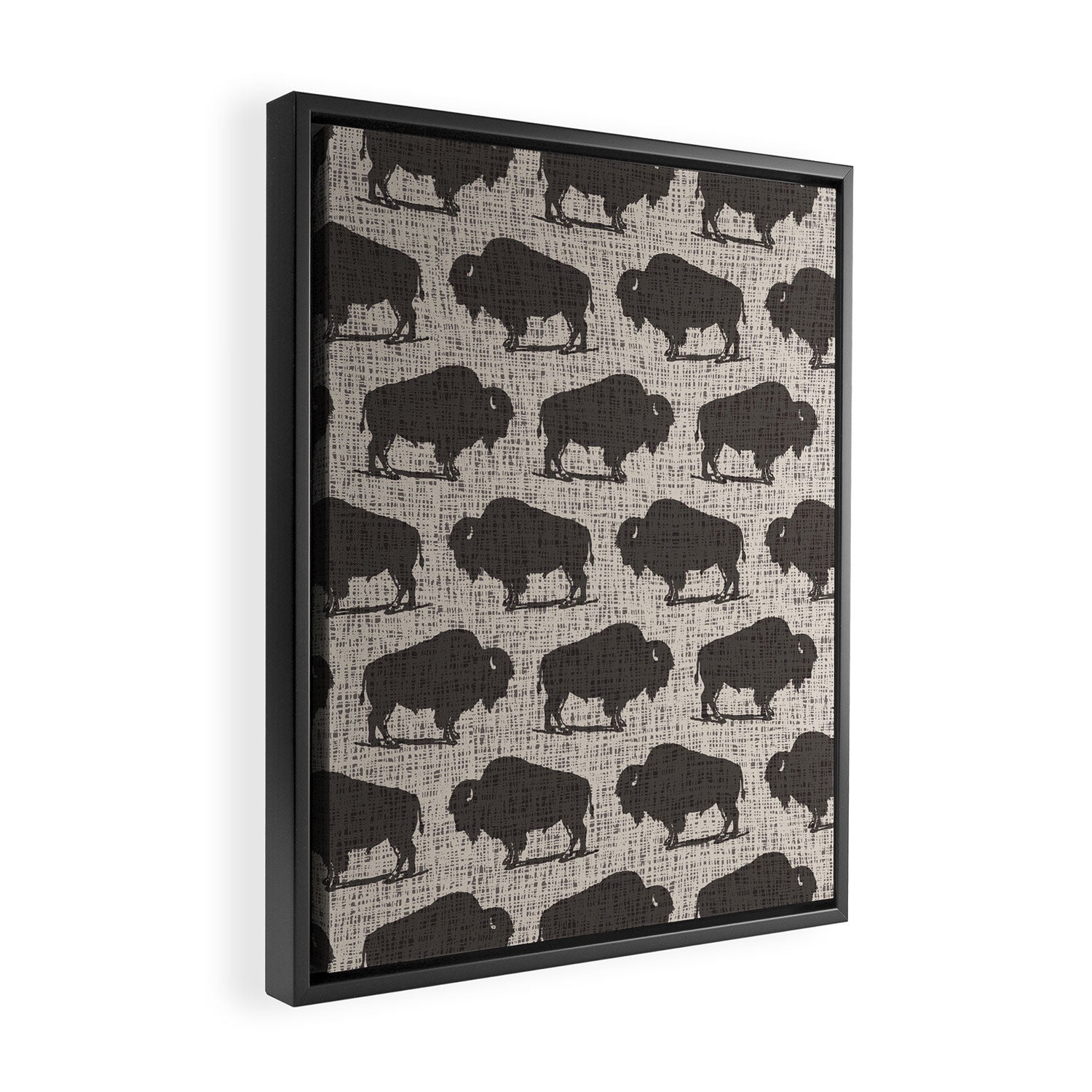 Buffalo Pattern 272 Framed Canvas Print Gallery Image 2