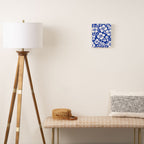 Cherry Blossoms Pattern Blue Canvas Print Gallery Image 2