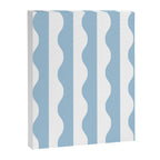 Classic Wavy Stripe Pattern 855 Light Blue Canvas Print Gallery Image 8