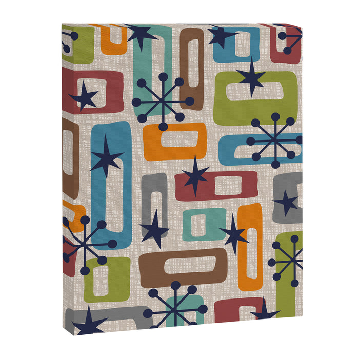 Colorful Retro Mid Century Modern Solar Squares 629 Canvas Print Gallery Image 1