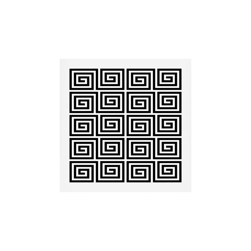 Greek Key Pattern 122 Black and White Art Print Gallery Image 1