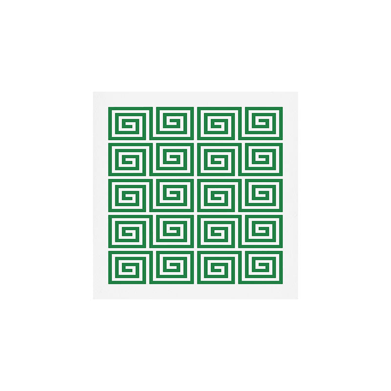 Greek Key Pattern 130 Green Art Print Gallery Image 1